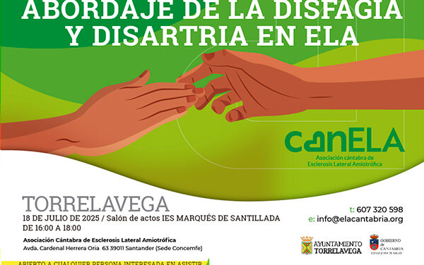 Manos que cuidan ¨Abordaje de la disfragia y disartria en la ELA, en Torrelavega el 18 de Julio