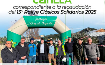 La escudería SCRATCH dona 1430 € a CanELA en la celebración de la 13ª Rallye Clásicos Solidarios 2025